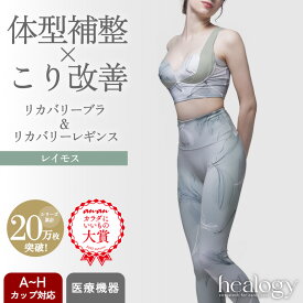 リカバリーブラ＋レギンス セット（レイモス／レイモス） healogy ヒーロジー ナイトブラ ヨガウェア 着圧レギンス リカバリーウェア 補正 大きいサイズ 温活