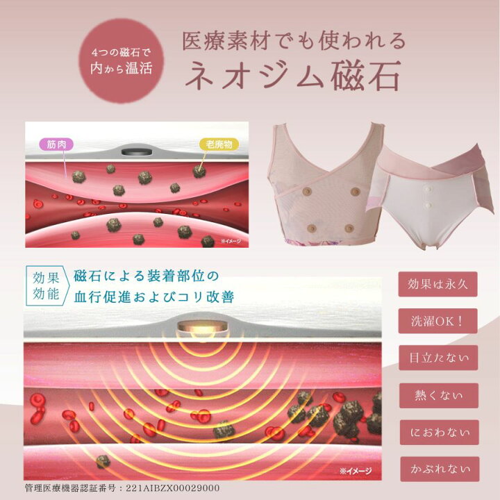 楽天市場】リカバリーブラAir＋ショーツ セット（ブーケアイボリー  