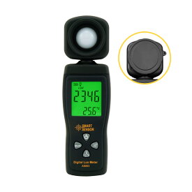 200,000ルクス Lux デジタル照度計 ルクスメーター 180度回転センサー付き 照度＆温度測定 植物育成ライト 室内照明 撮影用