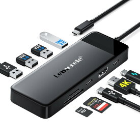 USB Type C ハブ 9-in-1 USB C HDMI 変換ハブ拡張 タイプC ハブ ドッキングステーション ドッキングステーションThunderbolt 3/4を搭載したMacBook、iPad、Surface Go、Laptop、ASUS、Dell、Huawei ノートパソコンなど対応スリム設計