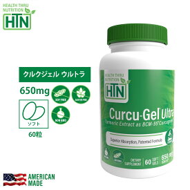 クルクミン クルクジェル Curcu-Gel 650mg BCM-95? NON-GMO 60粒 アメリカ製 ソフトジェルカプセル サプリメント サプリ 健康食品 健康 米国 USA