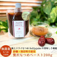 【クーポン配布中】無農薬 極上ドライ なつめ SOFTJUJUBE の贅沢なつめペースト200g オーガニック 有機棗…