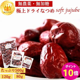 【P10倍！7/15(火)＆最大2500円OFFクーポン配布中】極上 ドライ なつめ 500g 120g 80g ナツメ 無農薬 オーガニック 棗 ドライフルーツ ドライなつめ オーガニックなつめ 有機 乾燥なつめ ナツメの実 ナツメ茶 サムゲタン 薬膳 妊婦 鉄分 妊娠中 紅棗 SOFT JUJUBE
