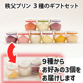 【のし 付け対応商品】秩父プリン ギフトセット 3個入 （95g×3個）　秩父路の特産品　プリン　ギフト　プリン　お取り寄せ　プリン 固め　かため　プリン　秩父　お土産【2月26日地上波TVお昼の情報番組で話題のスイーツで紹介されました】