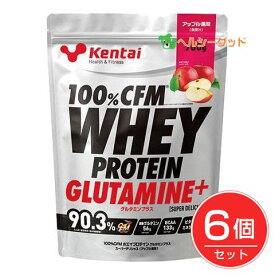 ケンタイ 100％CFM ホエイプロテイン グルタミンプラス アップル風味 700g×6個セット - 健康体力研究所 [kentai]