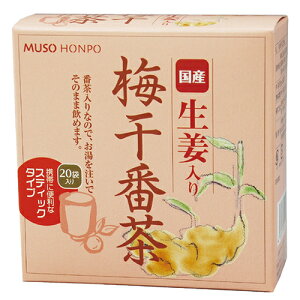 国産生姜入り梅干番茶 スティック 8g×20袋 - 無双本舗