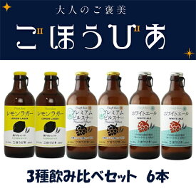 北海道麦酒 ごほうびあ 3種飲み比べセット 6本 酒類 [ビール]