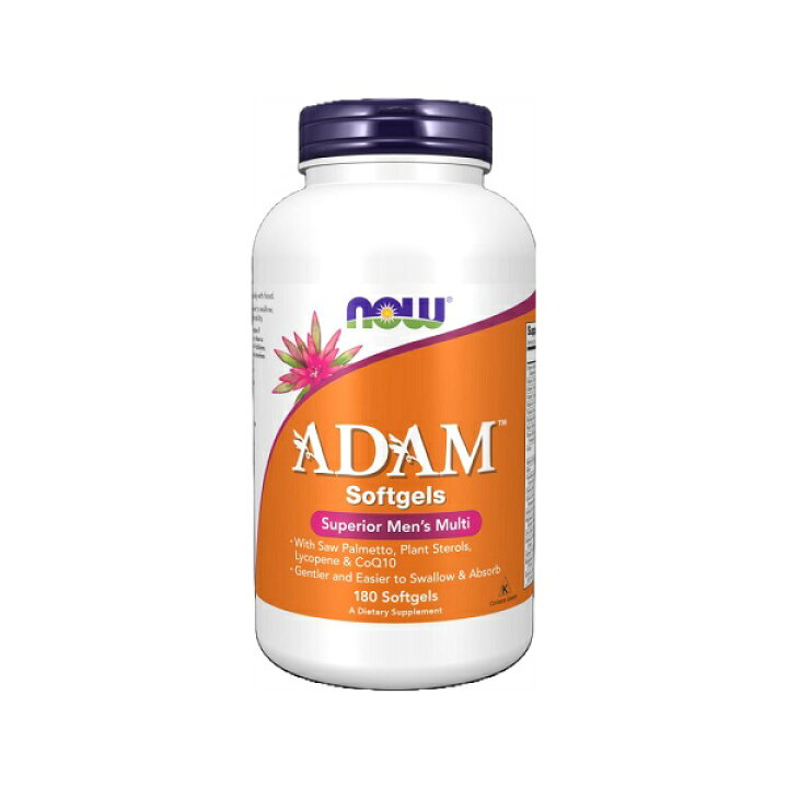 【送料無料】 アダム メンズマルチビタミン 180ソフトジェル NOW ADAM Men's Multiple Vitamin 180  Softgels HealthyandBetterLife