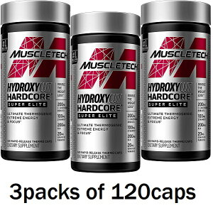 yz}bXebN nChLVJbgn[hRAX[p[G[g 1203{Zbg Muscletech Hydroxycut Hardcore Super Elite 120 Rapid Release Thermo Capsules Pack of 3