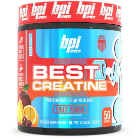 【送料無料】 ビーピーアイスポーツ ベストクレアチン 300g 50回分 BPI Sports Best Creatine - Creatine Monohydrate 300g 50servings Fruit Punch