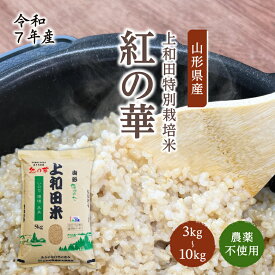 農薬不使用 生きた玄米「紅の華」 | 令和7年産 上和田特別栽培米 玄米 酵素 酵素玄米 発芽酵素玄米 山形 山形県 高畠 高畠町 農薬不使用 発芽 プチ発芽 コメ 米 おこめ お米 高畠米 コシヒカリ 金賞 金賞受賞 特別優秀賞 特A 特別栽培米