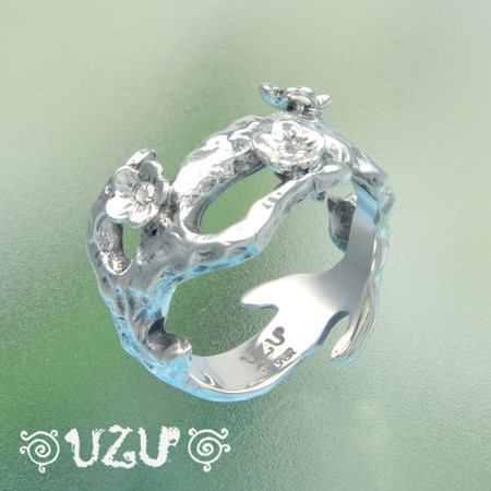 人気のUZU ウズ 指輪 レディース UZU RI-984 ジュエリー シルバー ギフト アクセサリー 世界的に有名な ni リング 在庫あり イブシ仕上げ