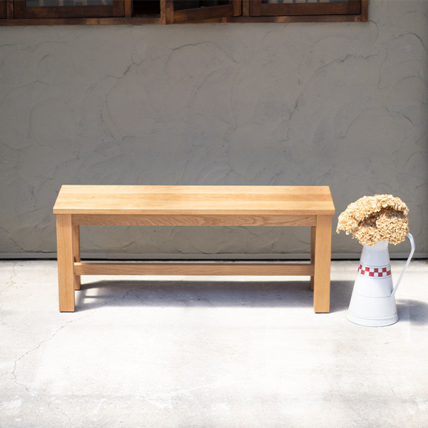 楽天市場】ベンチ 木製 オーク材 木製ベンチ 全２色 長椅子 ダイニング 