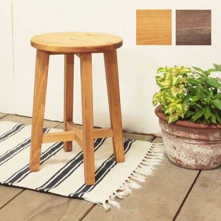 予約販売品 北欧 アンティーク 木製 スツール ガーデン チェア ウッド 丸 椅子 家具 木