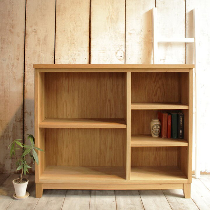 楽天市場】ブックシェルフ オーク材 幅100cm 本棚 おしゃれ 北欧 北欧  