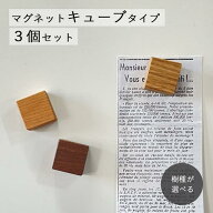 木製 マグネット キューブ3個セット 全4種類