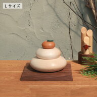 【早割価格！】 鏡餅 木製 Lサイズ 桐箱入り【予約販売】｜ ＼楽天ランキング1位獲得！／