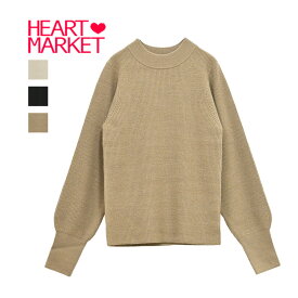 【7/10(木)限定店内全品ポイント5倍】≪SALE 50%OFF≫レイヤードしたくなるニットレディース トップス ニット 暖かい ナチュラル グレージュ アクリル ナイロン 秋 冬 パフスリーブ リブ 着回し 70%OFF SALE/st/kn