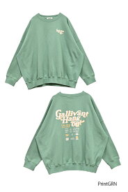 ≪SALE 20%OFF≫Gallivantプリントトレーナーレディース トップス トレーナー プリント ロゴ ホワイト チャコール グリーン ポリエステル 綿 SALE残りわずか/st/slad