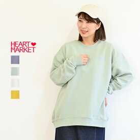 ≪SALE 40%OFF≫ソフトタッチ裏毛Carat刺繍チュニックレディース トップス チュニック 刺繍 ワンポイント 微起毛 裏毛 ミント オートミール イエロ ネイビー