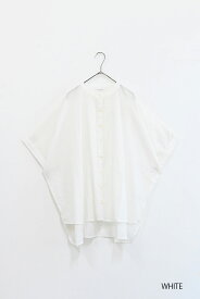 ≪SALE 50%OFF≫ボイルビッグブラウスレディース トップス ブラウス ボイル ホワイト ブラック イエロー ダークグリーン インクブルー 綿100/st