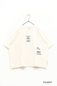 【KAKELA】ワイド刺繍ロゴクルーレディース トップス プルオーバー Tシャツ 半袖 クルーネック 刺繍 ホワイト チャコール 綿 綿100