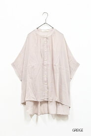 【7/10(木)限定店内全品ポイント5倍】≪SALE 50%OFF≫ゆったりドルマンブラウスレディース トップス ブラウス 透け感 ドルマン ギャザー ブラック グレージュ インクブルー カーキ綿 綿100 SALE残りわずか/st