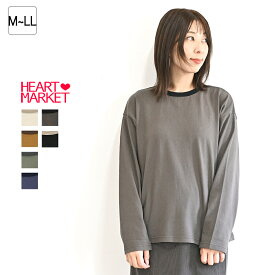 ≪SALE 50%OFF≫ワイドなリンガーロンTEEレディース トップス Tシャツ リンガー 長袖 ナチュラル ブラウン カーキ ネイビー チャコール ブラック 綿 ポリウレタン