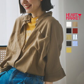 ≪SALE 30%OFF≫【夏ルックブック掲載item】レーヨンポケ付BIGシャツレディース トップス シャツブラック ホワイト カーキ チャコール イエロー モカ レッド ストライプ ホワイト ブルー レーヨン レーヨン100/st/6ko/25r/7ko