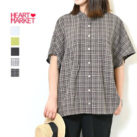 ≪SALE 50%OFF≫前開きピンタックブラウスレディース トップス ブラウス ピンタック ホワイト ライム チャコール ナチュラル ブラック チェック 綿 ポリウレタン/st/6ko/ky09