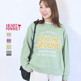 【7/10(木)限定店内全品ポイント5倍】≪SALE 40%OFF≫kasureロゴptプルオーバーレディース トップス プルオーバー プリント ロゴ グレー チャコール オートミール グリーン 綿 ポリウレタン ポリエステル/st