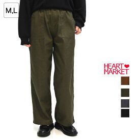 らくストレッチベイカーパンツレディース ボトムス パンツ ワイドパンツ ベイカーパンツ ストレッチ ブラウン カーキ チャコール ブラック 綿 ポリエステル ポリウレタン/9ko