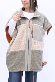 リバーシブルモンスターベストレディース 秋 冬 春 ボア コーデュロイ