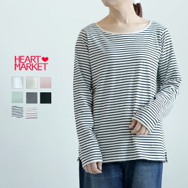 シアーロンT（ニコニコロンT）レディース トップス ロンTEE ホワイト ナチュラル ピンク ミント チャコール ブラック ボーダーブラック ボーダーマルチ