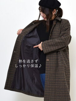 ≪まとめ買いクーポン開催中≫\WINTERSALE30%OFF/チェックコート1812レディース,アウター,コート,チェスターコート,羽織り,シングル,チェック,ギンガムチェック,グレンチェック,秋冬トレンド,キレイ目