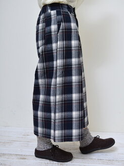 \WINTERSALE30%OFF/起毛ビエラガウチョレディース,ボトムス,ガウチョパンツ,ワイドパンツ,チェック,秋冬トレンド,カジュアル,ハトマスト,ナチュラル