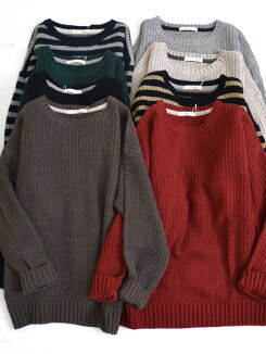 \WINTERSALE30%OFF/ニットドルマンプルオーバー-2レディース,トップス,ニット,ボーダー,ハトマ定番,冬,大人カジュアル,ドルマン,ハトマスト,大きいサイズ