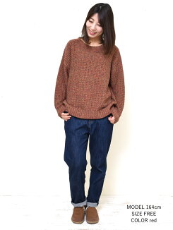 ≪1/8発売≫\WINTERSALE30%OFF/MIXニットドルマンプルオーバーレディース,トップス,ニット,ハトマ定番,冬,大人カジュアル,気になる体型カバー,MIX