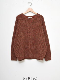≪1/8発売≫\WINTERSALE30%OFF/MIXニットドルマンプルオーバーレディース,トップス,ニット,ハトマ定番,冬,大人カジュアル,気になる体型カバー,MIX