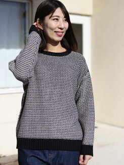 ≪1/8発売≫\WINTERSALE30%OFF/2色MIXクルーネックプルオーバーレディース,クルーネック,プルオーバー,体型カバー,MIX,ハトマスト,ニット,気になる体型カバー,冬のおでかけコーデ,カジュアル
