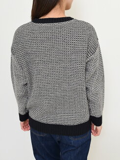 ≪1/8発売≫\WINTERSALE30%OFF/2色MIXクルーネックプルオーバーレディース,クルーネック,プルオーバー,体型カバー,MIX,ハトマスト,ニット,気になる体型カバー,冬のおでかけコーデ,カジュアル