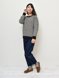 ≪1/8発売≫\WINTERSALE30%OFF/2色MIXクルーネックプルオーバーレディース,クルーネック,プルオーバー,体型カバー,MIX,ハトマスト,ニット,気になる体型カバー,冬のおでかけコーデ,カジュアル