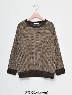 ≪1/8発売≫\WINTERSALE30%OFF/2色MIXクルーネックプルオーバーレディース,クルーネック,プルオーバー,体型カバー,MIX,ハトマスト,ニット,気になる体型カバー,冬のおでかけコーデ,カジュアル