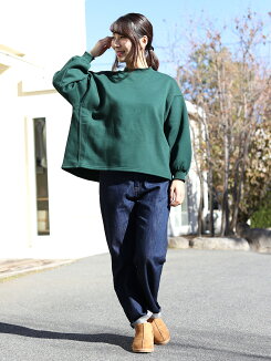 ≪12/20発売≫\WINTERSALE30%OFF/サイド切替裏毛ゆったりプルオーバーレディース,トップス,プルオーバー,切替,カジュアル,秋冬トレンド,ゆったり,気になる体型カバー,冬のおでかけコーデ,起毛