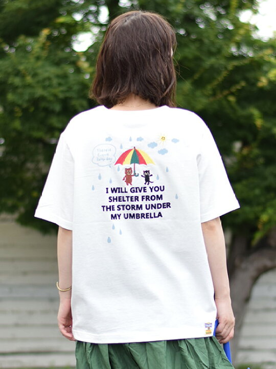 楽天市場 Rough お入りなさい刺繍teeレディース トップス 半袖 Tシャツ 刺繍 プリント ホワイト サックス パープル カジュアル ラフ Rough Heart Market 楽天市場店