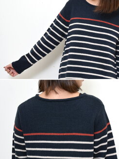 【ハトマガ12月号掲載商品】Aラインボーダーチュニックレディース,トップス,チュニック,ボーダー,シンプル,ナチュラル,長袖,ハトマスト,気になる体型カバー,トレンド,大きいサイズ