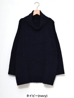 ≪12/20発売≫\WINTERSALE30%OFF/オフタートルチュニックレディース,トップス,チュニック,タートル,ニットソー,ナチュラル,ハトマ定番,秋冬ニット,気になる体型カバー,冬のおでかけコーデ,クリスマスコーデ