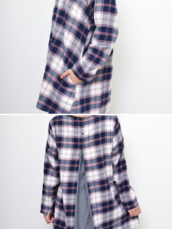 チェック起毛バックシャンチュニックレディース,トップス,チュニック,バックシャン,ハトマ定番,チェック柄,秋,冬,起毛,ナチュラル,体型カバー
