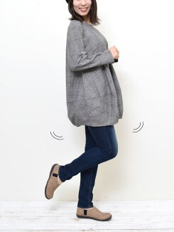 \最大20%OFFクーポン開催中/ビエラ起毛チェックたまごチュニック1812レディース,トップス,チュニック,起毛,たまご,体型カバー,ハトマスト,カジュアル,秋冬