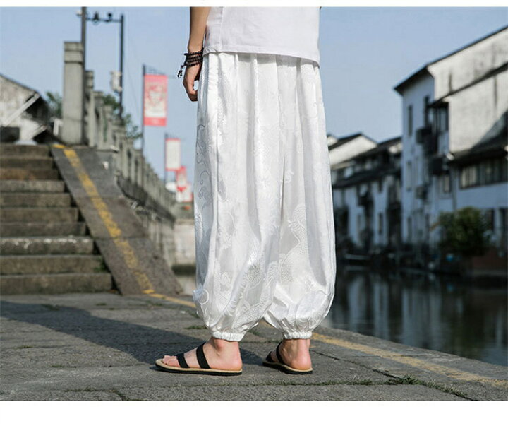 楽天市場】サルエルパンツ メンズ 夏服 アラジンパンツ クロップド 